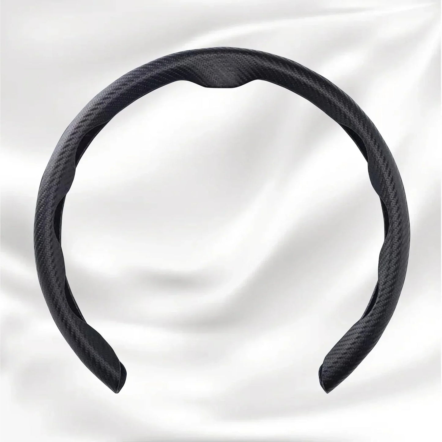 Nexi Customized Car Logo Breathable Ultra-thin 5D Leather & Carbon Car Steering Wheel Cover Universal Fit