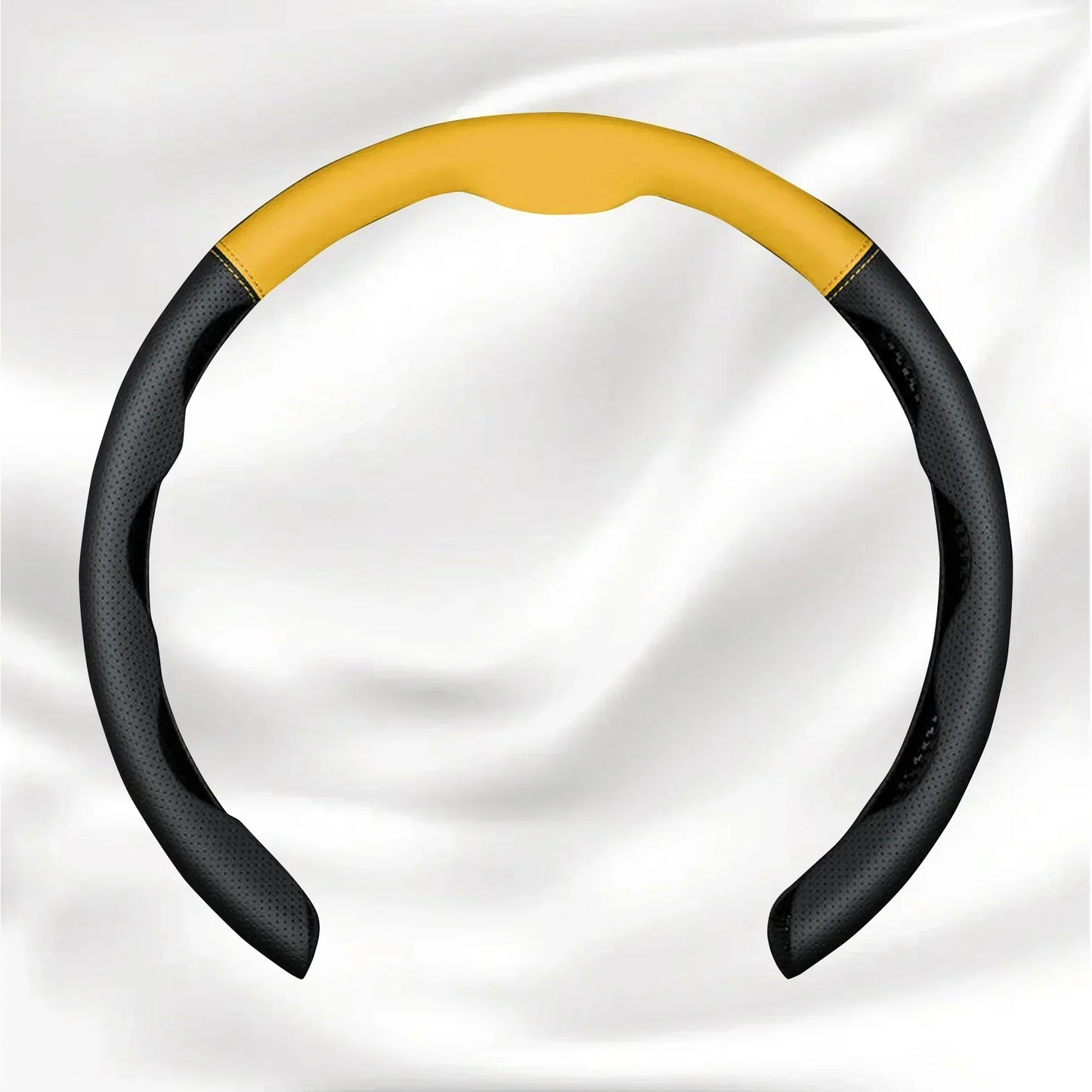 Nexi Customized Car Logo Breathable Ultra-thin 5D Leather & Carbon Car Steering Wheel Cover Universal Fit