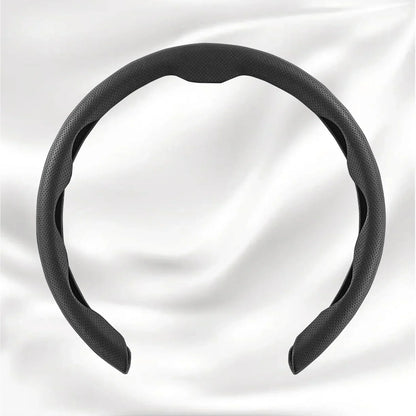 Nexi Customized Car Logo Breathable Ultra-thin 5D Leather & Carbon Car Steering Wheel Cover Universal Fit