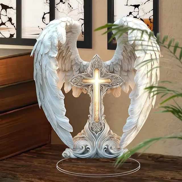 💖Fall Hot Sale 50% OFF⭐Gorgeous Angel Wings Cross Decoration